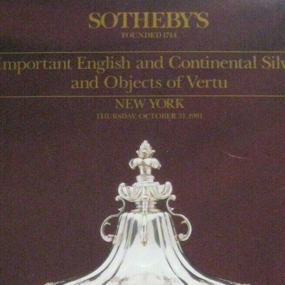 Sothebys Auction Catalog 1991 English Continental Silver Objects Vertu 6221 - Picture 2 of 6
